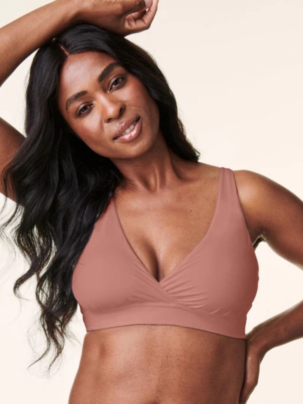 NEW Bravado Designs Ballet Seamless Crossover Maternity Nursing Bra Roseclay